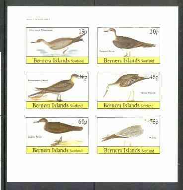 Bernera 1982 Birds #30 (Shearwater, Petrel, Skua etc) imperf,set of 6 values (15p & 75p) unmounted mint