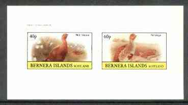 Bernera 1982 Game Birds #4 (Red Grouse & Partridge) imperf set of 2 values unmounted mint