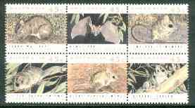 Australia 1992 Threatened Species se-tenant block of 6 unmounted mint, SG 1312a