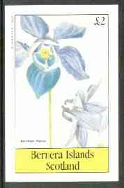 Bernera 1982 Flowers #19 (Aquilegia alpina) imperf deluxe sheet (£2 value) unmounted mint