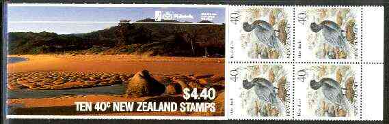 Booklet - New Zealand 1987 $4.40 Totaranui Beach booklet containing 10 x 40c Blue Duck, complete and pristine, SB 44