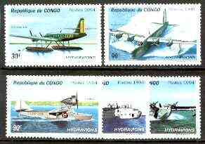 Congo 1994 Flying Boats & Sea Planes set of 5 unmounted mint*