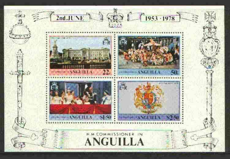 Anguilla 1978 Coronation 25th Anniversary m/sheet, SG MS 324 unmounted mint