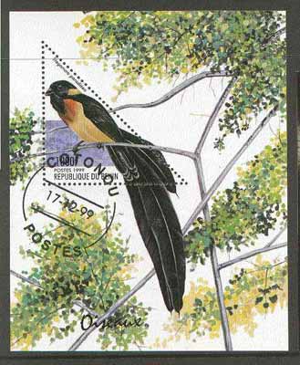 Benin 1999 Birds (triangular stamp) perf m/sheet fine cto used