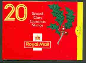 Booklet Pane - Great Britain 1991 Christmas - Illuminated Letters booklet containing pane of 20 x 18p