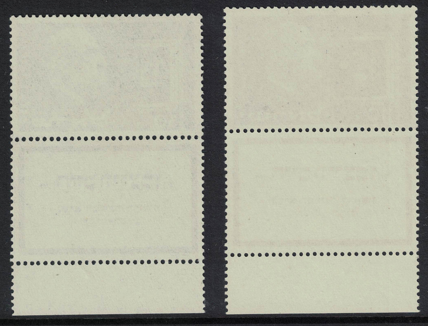 1952 Israel SG73-74 Death of First President (Chaim Azriel Weizmann) with Tabs MNG (E299)