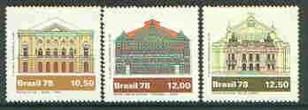 Brazil 1978 Brazilian Theatres set of 3 unmounted mint, SG 1751-53