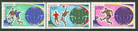 Dahomey 1970 Football World Cup set of 3 unmounted mint, SG 398-400*
