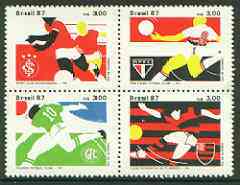Brazil 1987 Football Championships se-tenant block of 4 unmounted mint, SG 2284-87