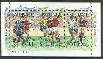 Booklet - Sweden 1988 Swedish Football booklet pane unmounted mint SG 1414a