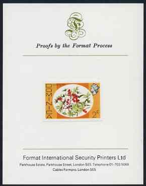 Dominica 1975-78 Castor Oil Tree 2c imperf proof mounted on Format International proof card (as SG 492)