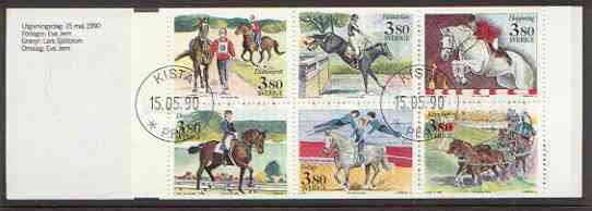 Booklet - Sweden 1990 World Equestrian Games 22k80 booklet complete with first day cancels, SG SB428