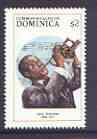 Dominica 1988 Louis Armstrong (jazz musician) $2 unmounted mint from Entertainers set, SG 1159