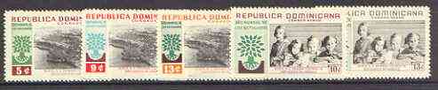 Dominican Republic 1960 World Refugee Year set of 5 unmounted mint, SG 800-804*