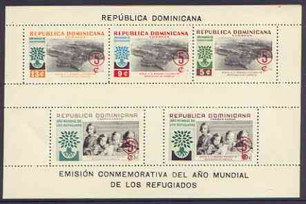 Dominican Republic 1960 World Refugee Year surcharged perf m/sheet unmounted mint, SG MS 810