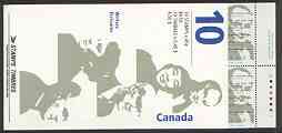Booklet - Canada 1996 Canadian Authors $4.50 booklet complete and pristine, SG SB209