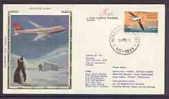Australian Antarctic Territory 1978 Boeing 747 silk cover for Qantas Antarctic Flight, signed by J Koch, courier