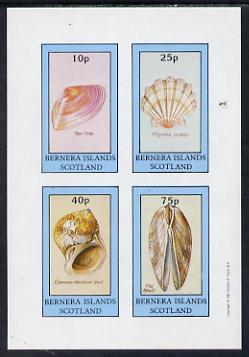 Bernera 1981 Shells (Thin Tellin, Scallop, Necklace Shell & File Shell) imperf set of 4 values (10p to 75p) unmounted mint
