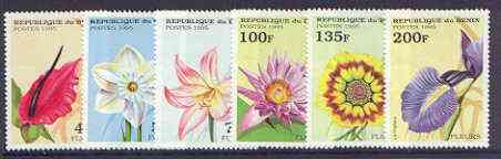 Benin 1995 Flowers perf set of 6 unmounted mint, SG 1327-32*