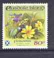 Easdale 1998 19th World Scout Jamboree overprinted in silver on Flora & Fauna definitive 80p perf (Flowers) unmounted mint