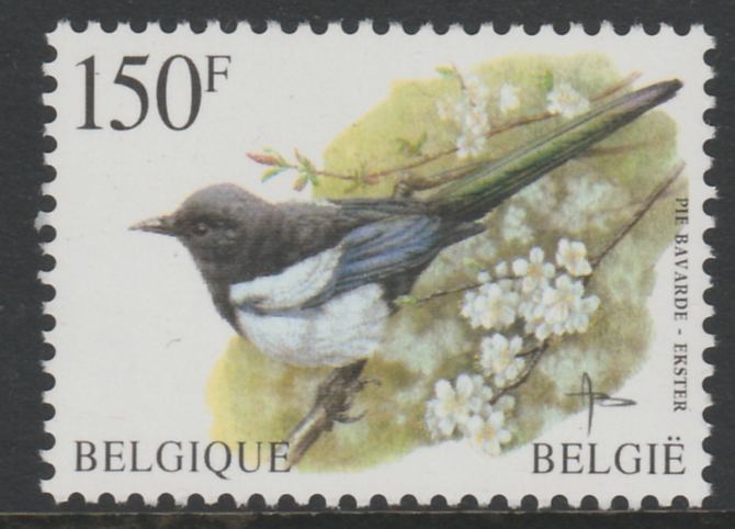 Belgium 1996-99 Birds #3 Magpie 150f unmounted mint, SG 3316