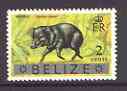 Belize 1973 Peccary 2c from opt'd def set with new Country name, unmounted mint, SG 349
