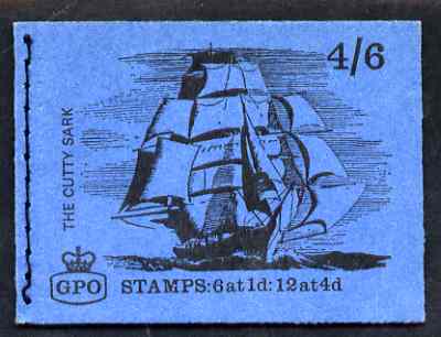 GB Booklet - Great Britain 1968-70 Ships - Cutty Sark 4s6d booklet (July 1968) complete and fine SG LP46