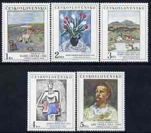 Czechoslovakia 1987 Art (21st issue) set of 5 unmounted mint, SG 2904-08