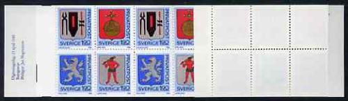 Booklet - Sweden 1986 Rebate Stamps (Arms of Sweden 6th series) 32k booklet complete and very fine, SG SB391