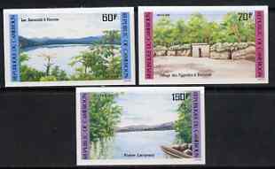 Cameroun 1985 Landscapes set of 3 imperf from limited printing unmounted mint, as SG 1044-46