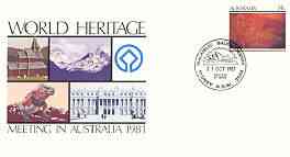 Australia 1981 World Heritage Meeting 24c postal stationery envelope with illustrated 'Sydney Opera House' first day cancellation