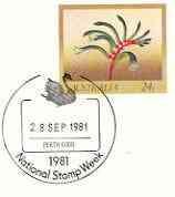 Australia 1981 Mangle's Kangaroo Paw 24c postal stationery envelope with first day cancellation