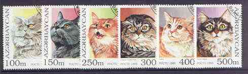 Azerbaijan 1995 Domestic Cats complete perf set of 6 fine cto used*