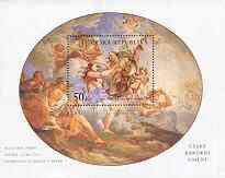 Czech Republic 2001 Czech Baroque Art (Ceiling frescoe y Reiner) perf m/sheet unmounted mint
