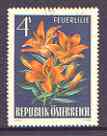 Austria 1966 Orange Lily 4s (from Alpine Flora set) fine used, SG 1475