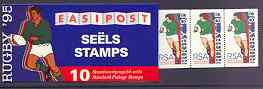 Booklet - South Africa 1995 World Cup Rugby Championships 6r booklet complete and pristine, SG SB31