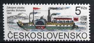 Czechoslovakia 1991 Paddle Steamer Bohemia 5k unmounted mint, SG 3053