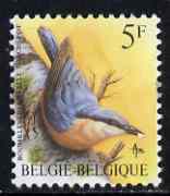 Belgium 1985-90 Birds #1 European Nuthatch 5f unmounted mint, SG 2849