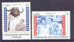 Cuba 1997 Centenary of Cuban Films complete perf set of 2 values unmounted mint, SG 4144-45