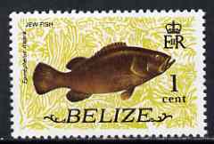 Belize 1974 Spotted Jewfish 1c (from def set) unmounted mint SG 363