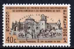 El Salvador 1963 Freedom From Hunger opt on 40c Revolution unmounted mint, SG 1179