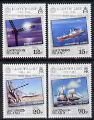 Ascension 1984 250th Anniversary of Lloyd's List (newspaper) perf set of 4 unmounted mint, SG359-62