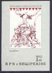 Albania 1985 National Folklore Festival imperf m/sheet (Fortress Dance) unmounted mint, SG MS 2301