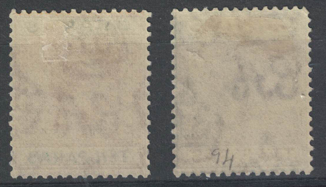 1921-23 Cyprus both 10 Paras. SG85 & 86 M/M Wmk Mult Script