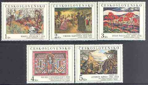 Czechoslovakia 1984 Art (18th issue) set of 5 unmounted mint, SG 2757-61