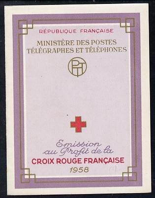 Booklet - France 1958 Red Cross Booklet complete and very fine, SG XSB8, Yv 2007