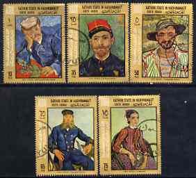 Aden - Kathiri 1968 Paintings by Van Gogh Postage set of 5 cto used, Mi 202-206