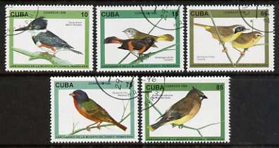 Cuba 1996 Death Centenary of Juan Gundlach (ornithologist) Birds perf set of 5 cto used, SG 3987-92