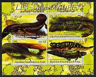 Congo 2004 Salamanders perf sheetlet containing 4 values unmounted mint