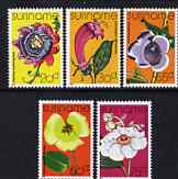 Surinam 1978 Flowers set of 5 unmounted mint, SG 901-905